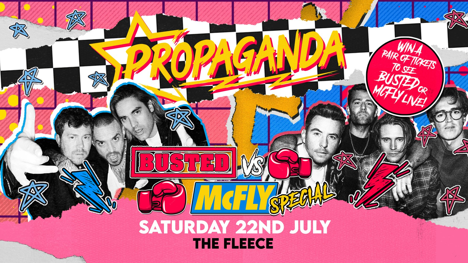 Propaganda Bristol – Busted vs McFly Special! Win a Pair of Gig Tickets!