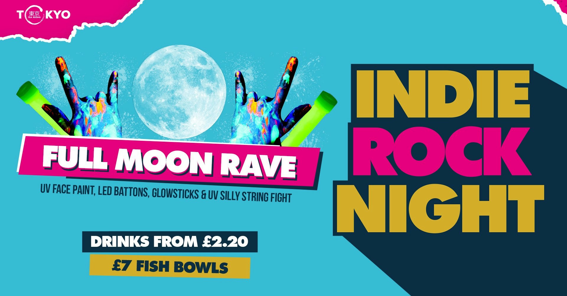 Indie Rock Night ∙ FULL MOON RAVE *ONLY 10 £2 TICKETS LEFT*