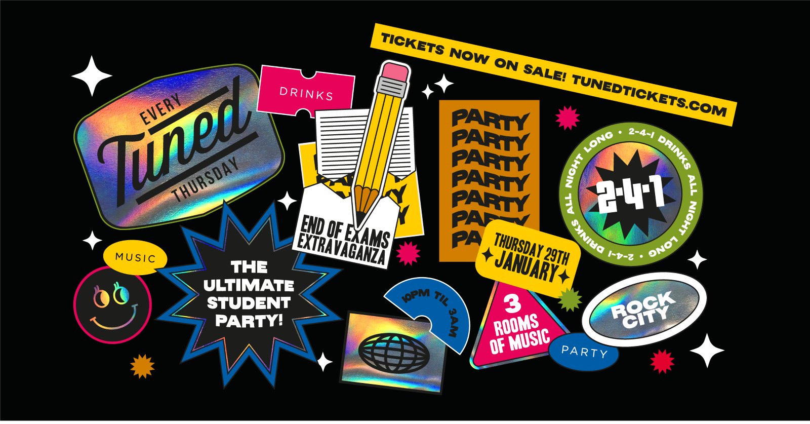 Tuned – End Of Exams Extravaganza – Nottingham’s Biggest Student Night – 2-4-1 Drinks All Night Long – 29/06/23