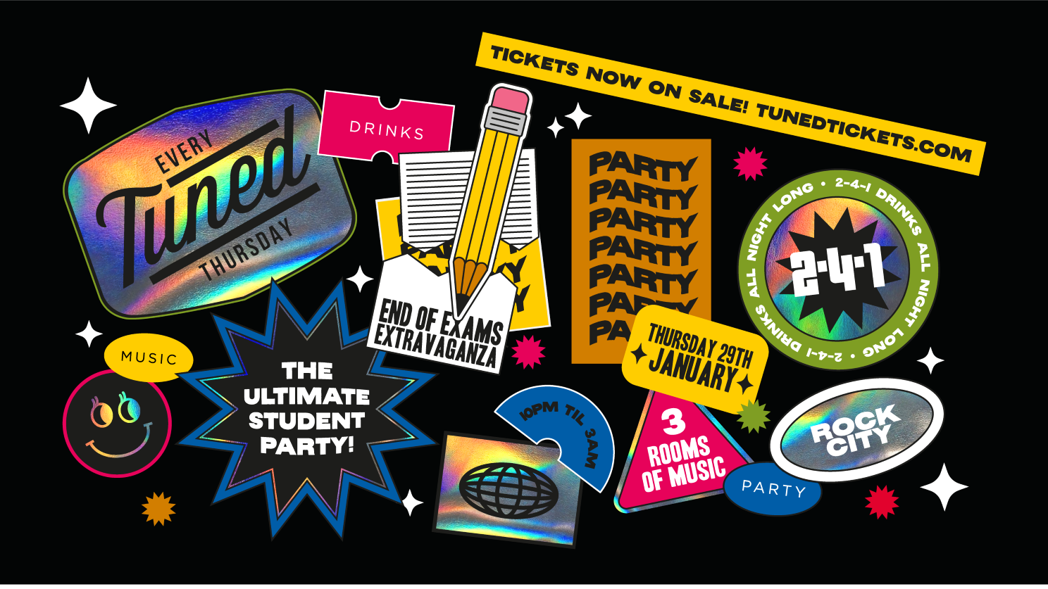 Tuned – End Of Exams Extravaganza – Nottingham’s Biggest Student Night – 2-4-1 Drinks All Night Long – 29/06/23