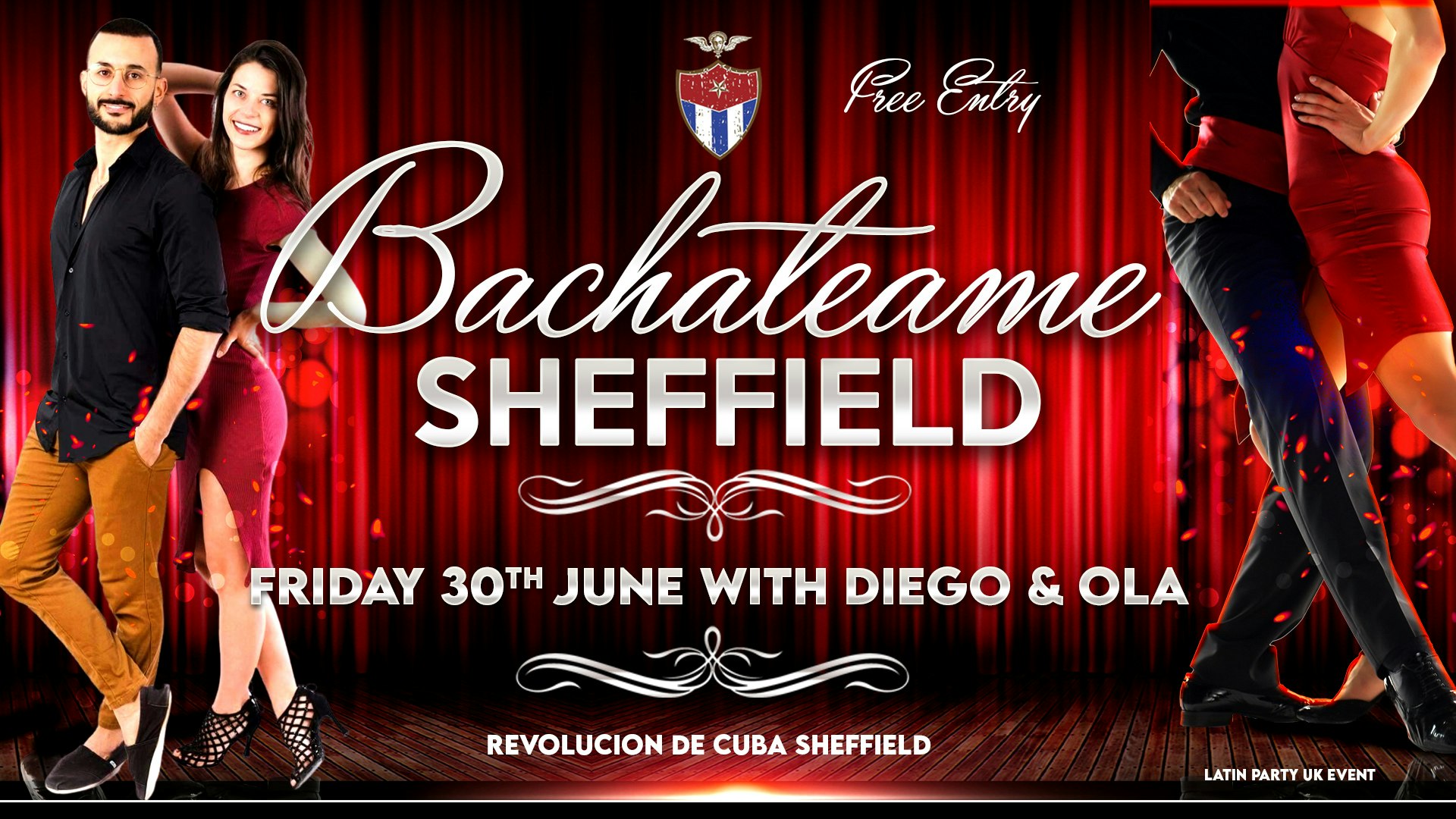 Bachateame Sheffield – Free Entry Event with Diego & Ola – Friday 30th June | Revolucion De Cuba