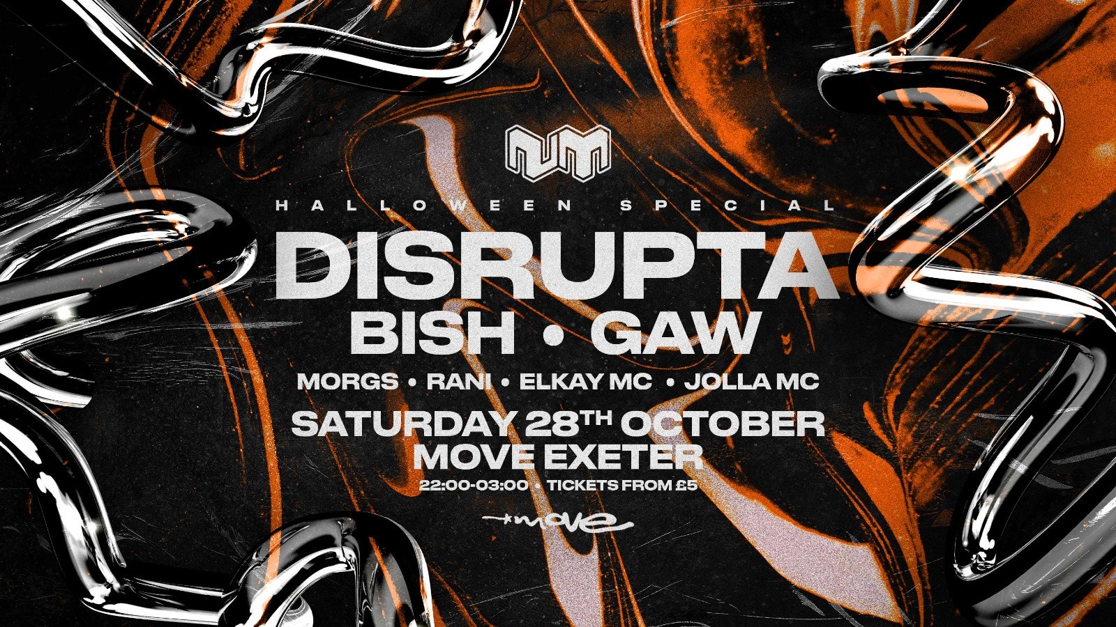 Nu:Motive Exeter Halloween • Disrupta, Bish, GAW + More