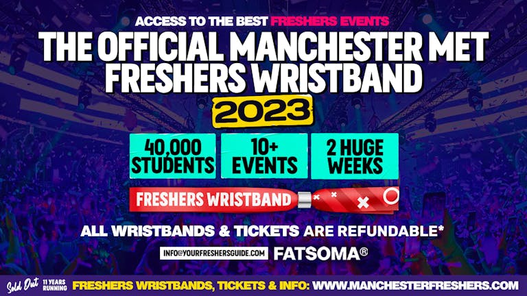 THE OFFICIAL LOWERCASE MANCHESTER FRESHERS WRISTBAND 2023 - [MET WEEK] 🏆