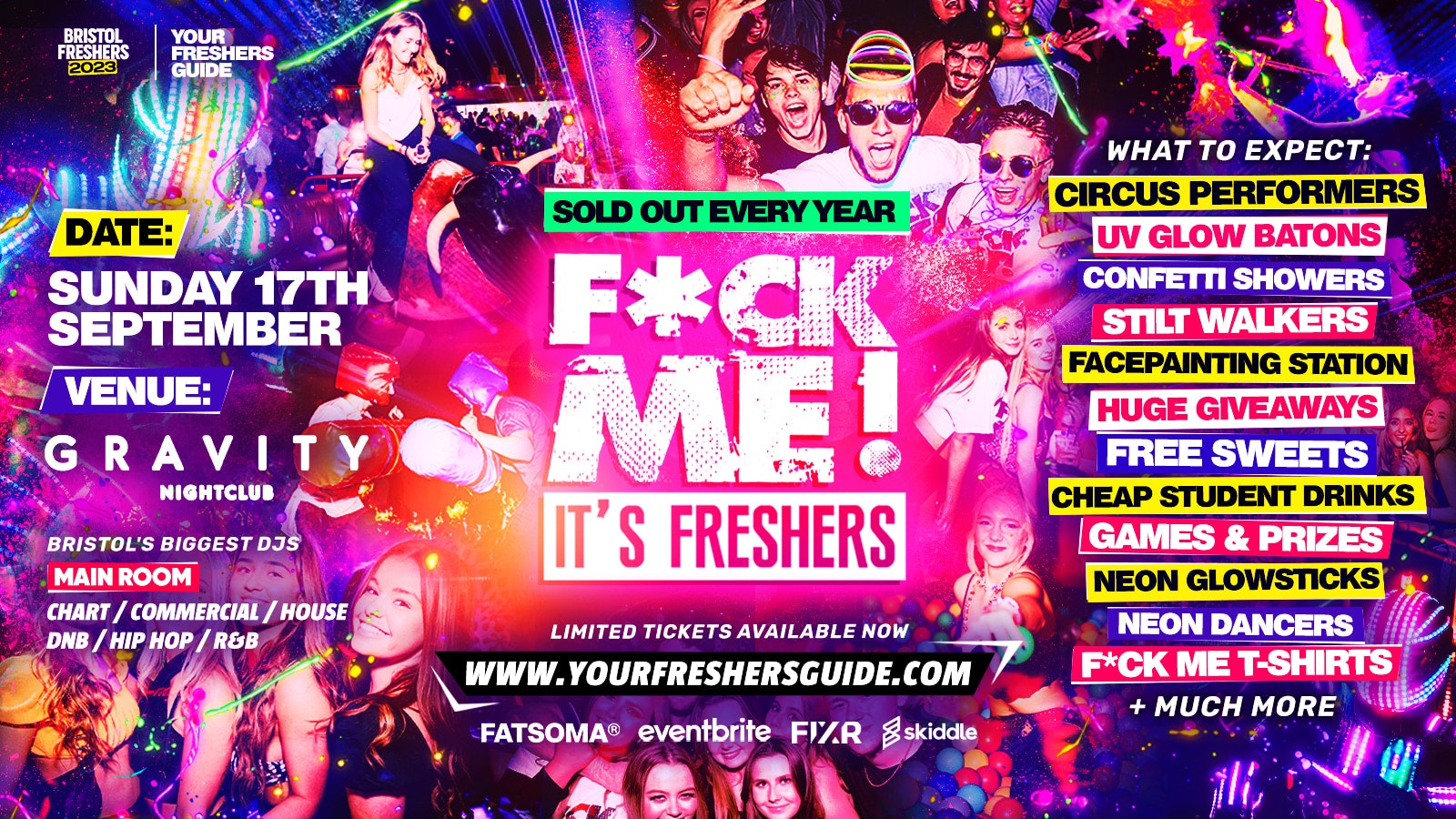 F*CK ME It’s Freshers | Bristol Freshers 2023 – Under 50 Tickets Remaining ⚠️