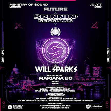 MINISTRY OF SOUND, SPINNIN' SESSIONS FT WILL SPARKS