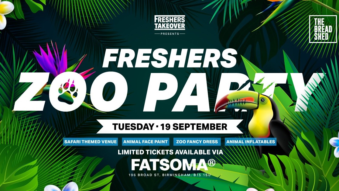 Manchester Freshers Zoo Party | Bread Shed