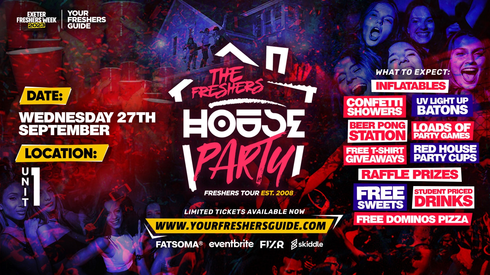 The Project X Freshers House Party | Exeter Freshers 2023 – Under 100 Tickets Remaining! ⚠️
