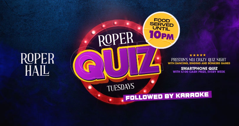 Roper Quiz & Karaoke | £100 Cash Prize