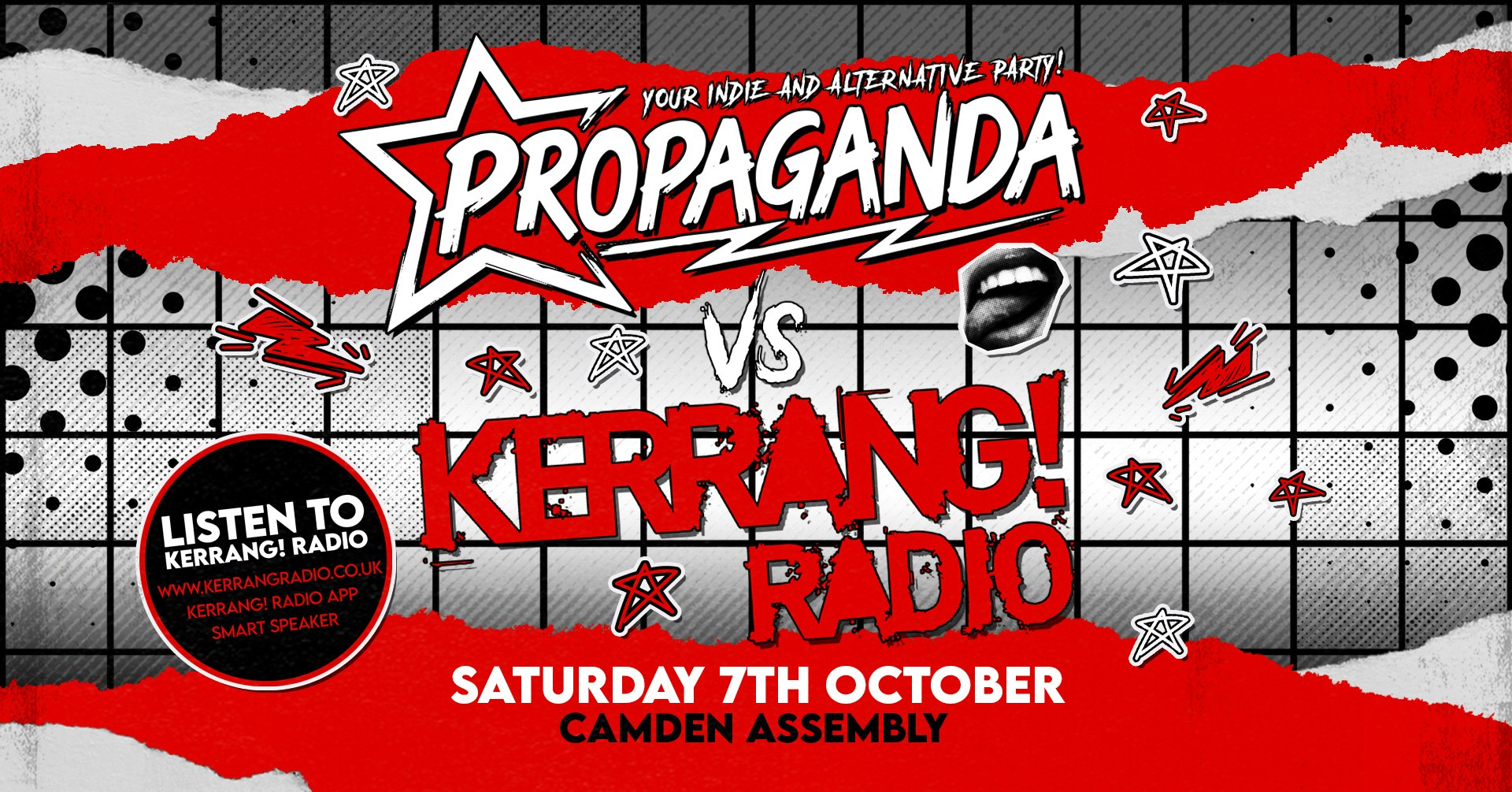 Propaganda London vs Kerrang! Radio – Your indie & alternative Party at Camden Assembly!