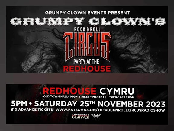 Grumpy Clown’s Rock & Roll Circus Party at The Redhouse