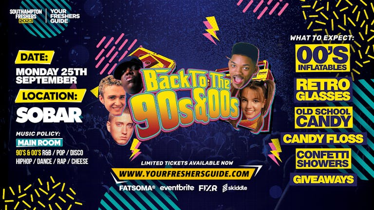 Back to the 90s & 00s - Freshers Throwback Party | Southampton Freshers 2023