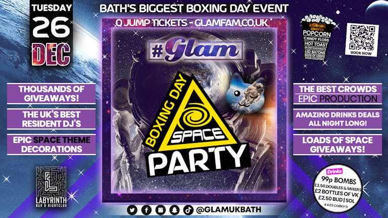Glam - Boxing Day Space Party 🎁 Bath's Biggest Boxing Day Event!