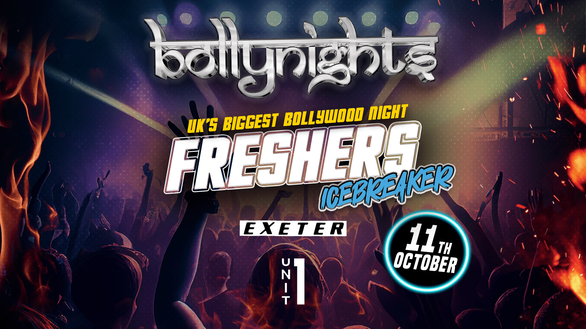 Bollynights Exeter : Wednesday 11th October | UNIT 1