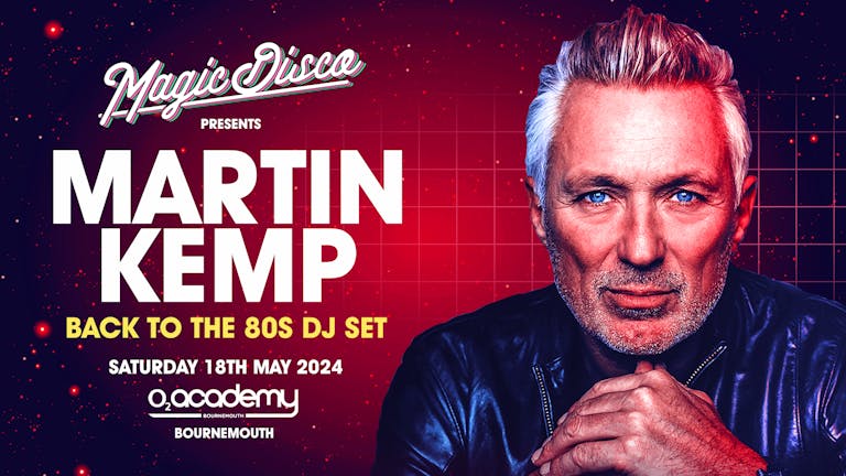 Martin Kemp Live DJ set - Back to the 80's - Bournemouth