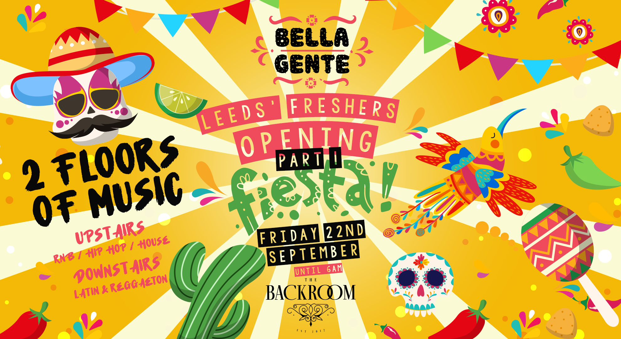 💃 Leeds’ Opening Fiesta 2023 | Bella Gente @ The Backroom | Friday 22nd September (PART 1)