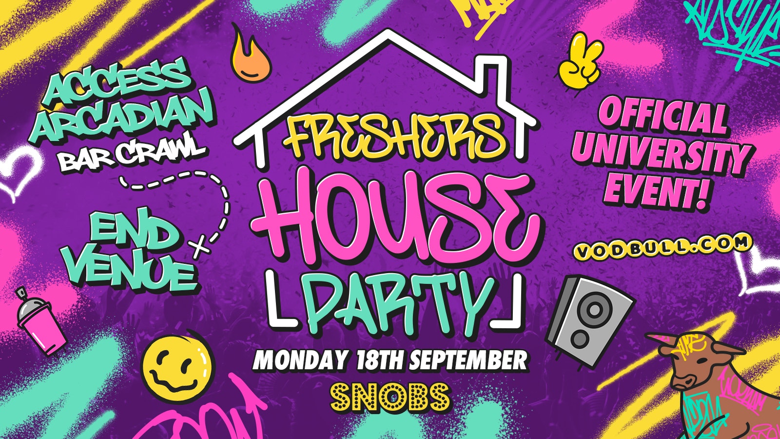 [TONIGHT!!] 🏠 Snobs Freshers House party!! 🏠 18/09. 1️⃣FOR ONE NIGHT ONLY!!1️⃣