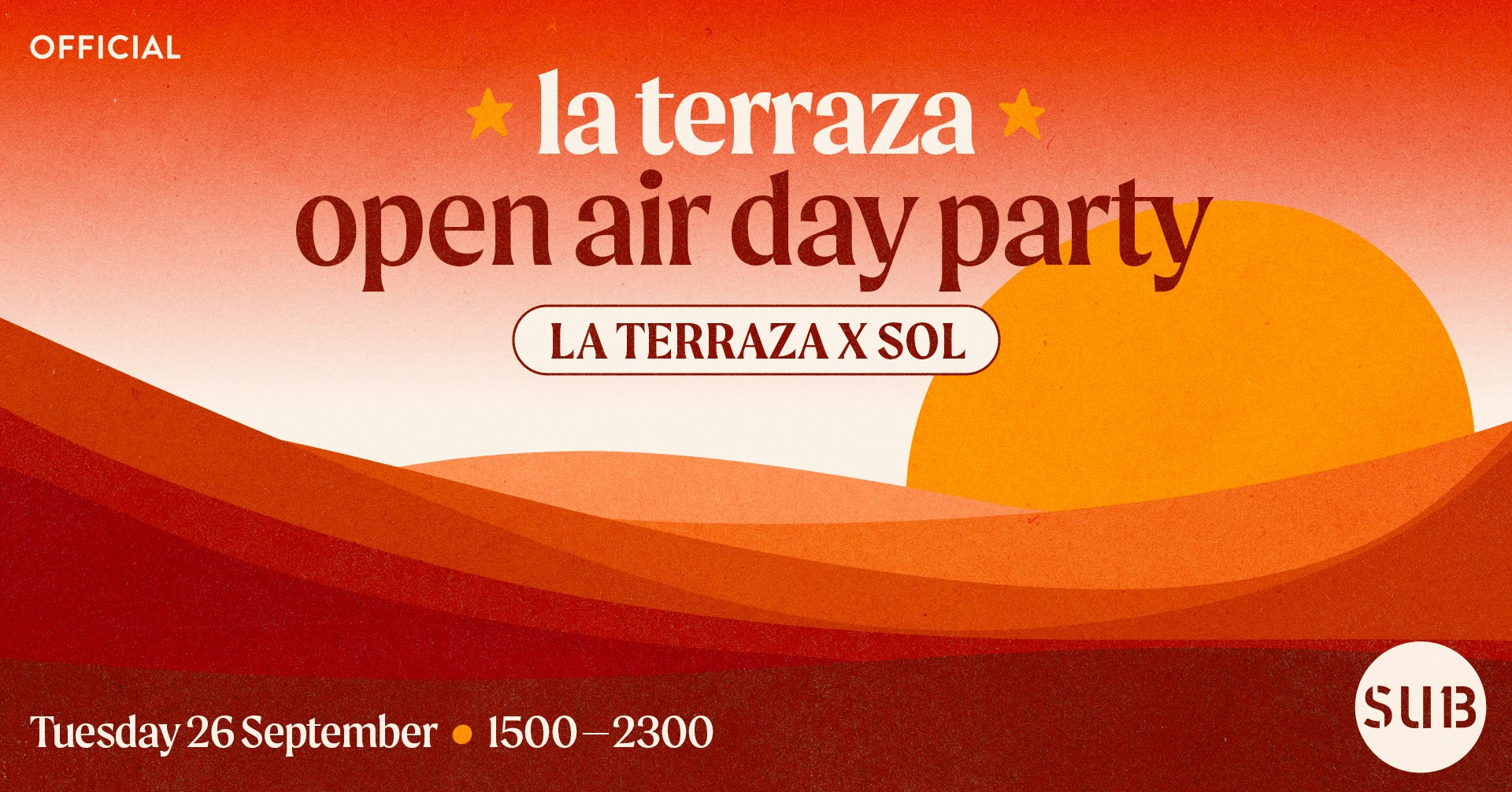 LA TERRAZA x SOL // 26.09.23 // SUB 13