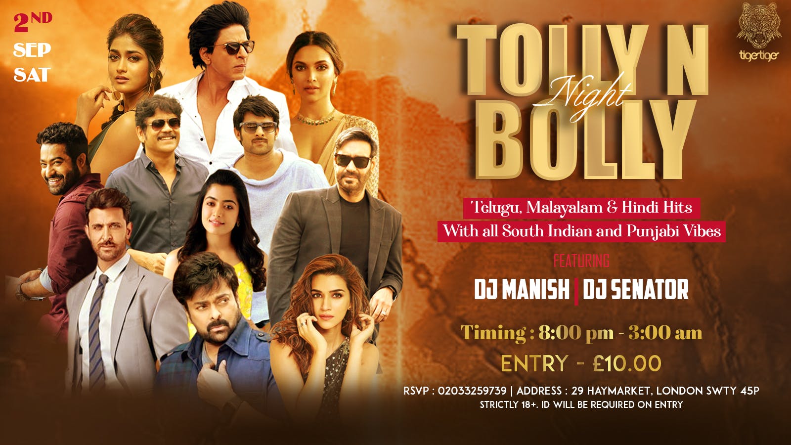 Bollywood Bolly Tolly Net TOLLY N BOLLY NIGHT At Tiger Tiger At
