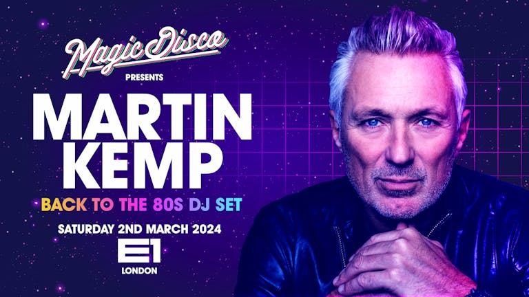Martin Kemp Live DJ set - Back to the 80's - London