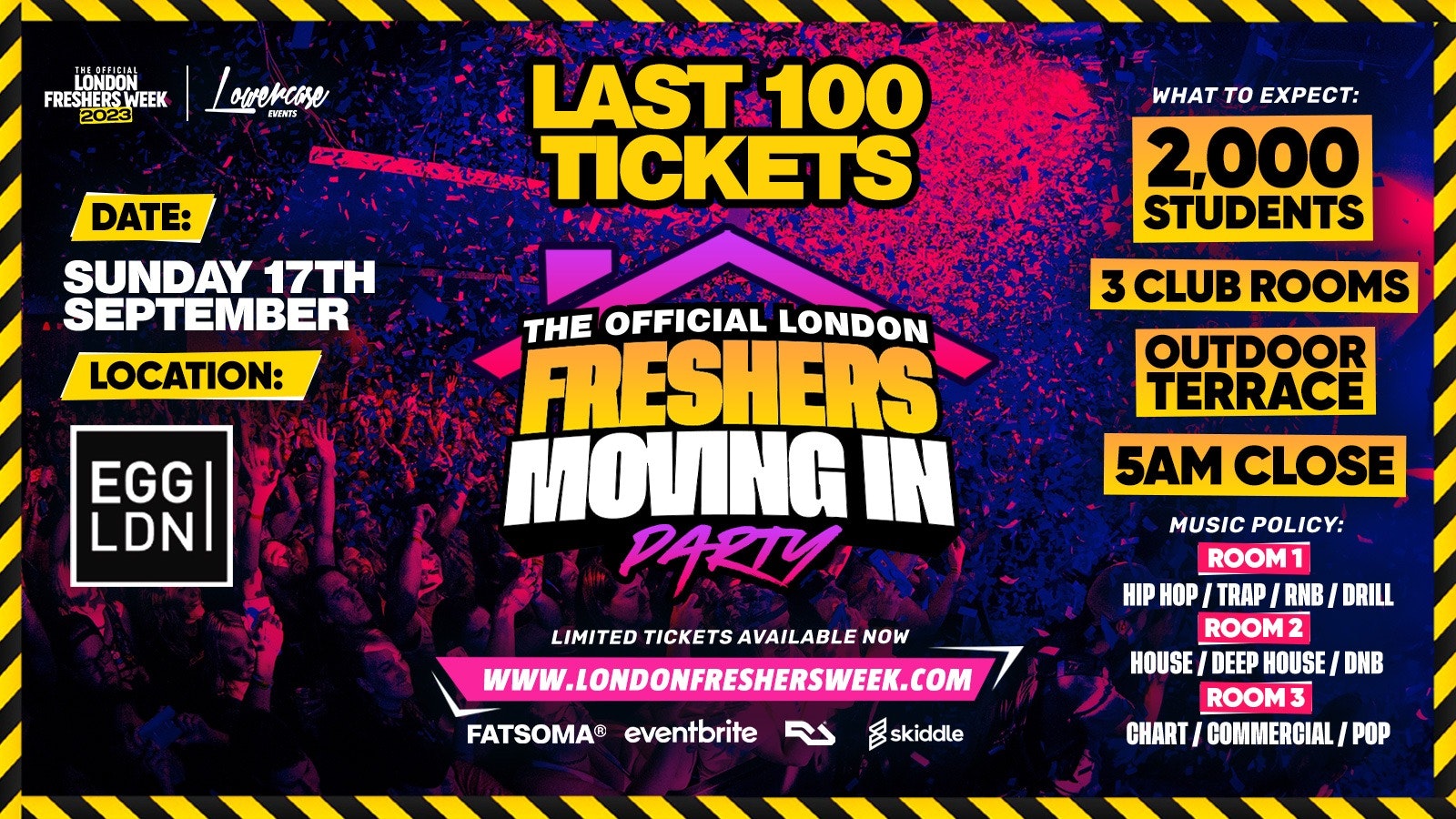 The Official London Freshers Moving In Party @ Egg London – London Freshers Week 2023 [WEEK 1]