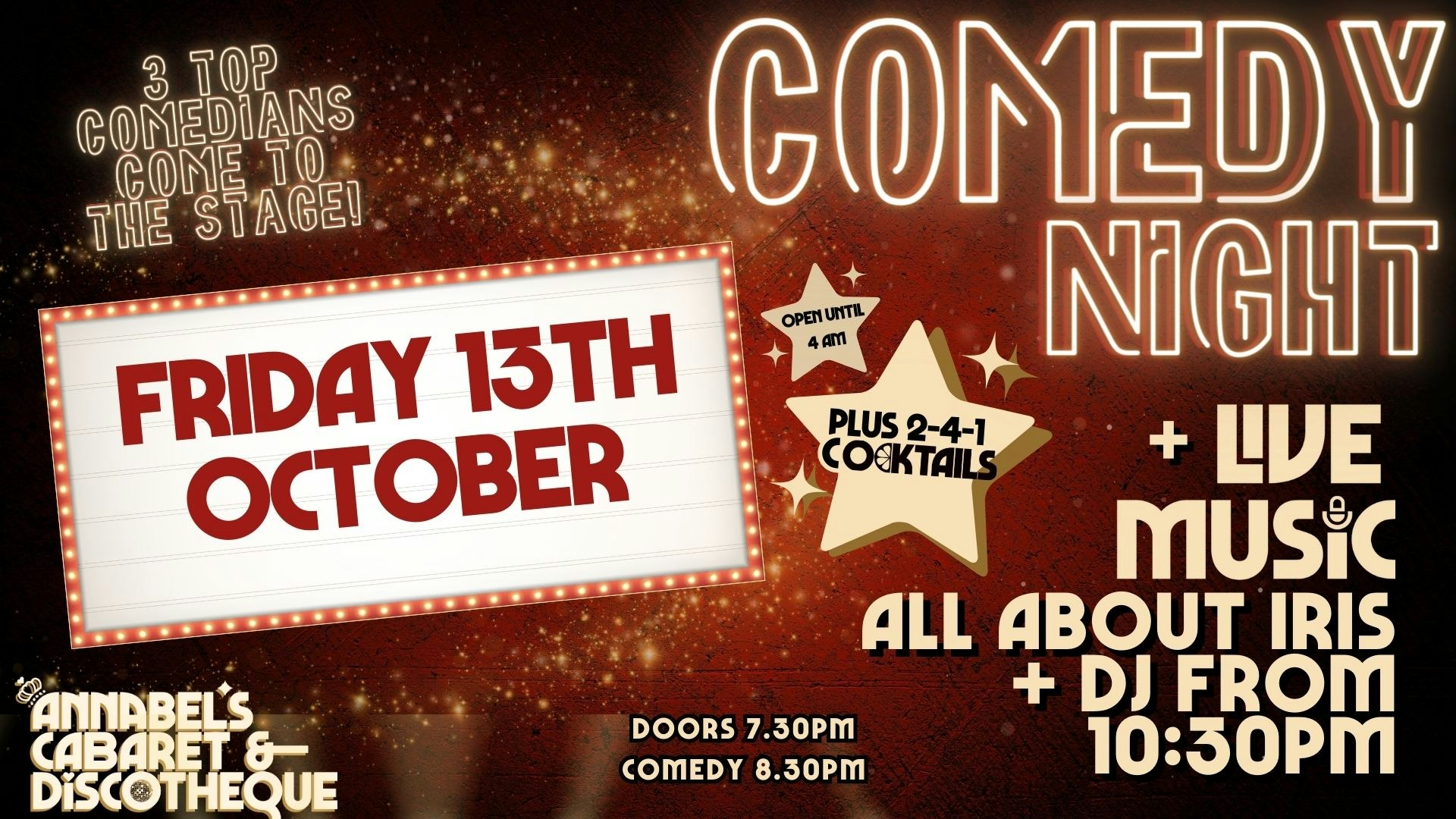 COMEDY NIGHT + Live Music: Ambandy // Annabel’s Cabaret & Discotheque