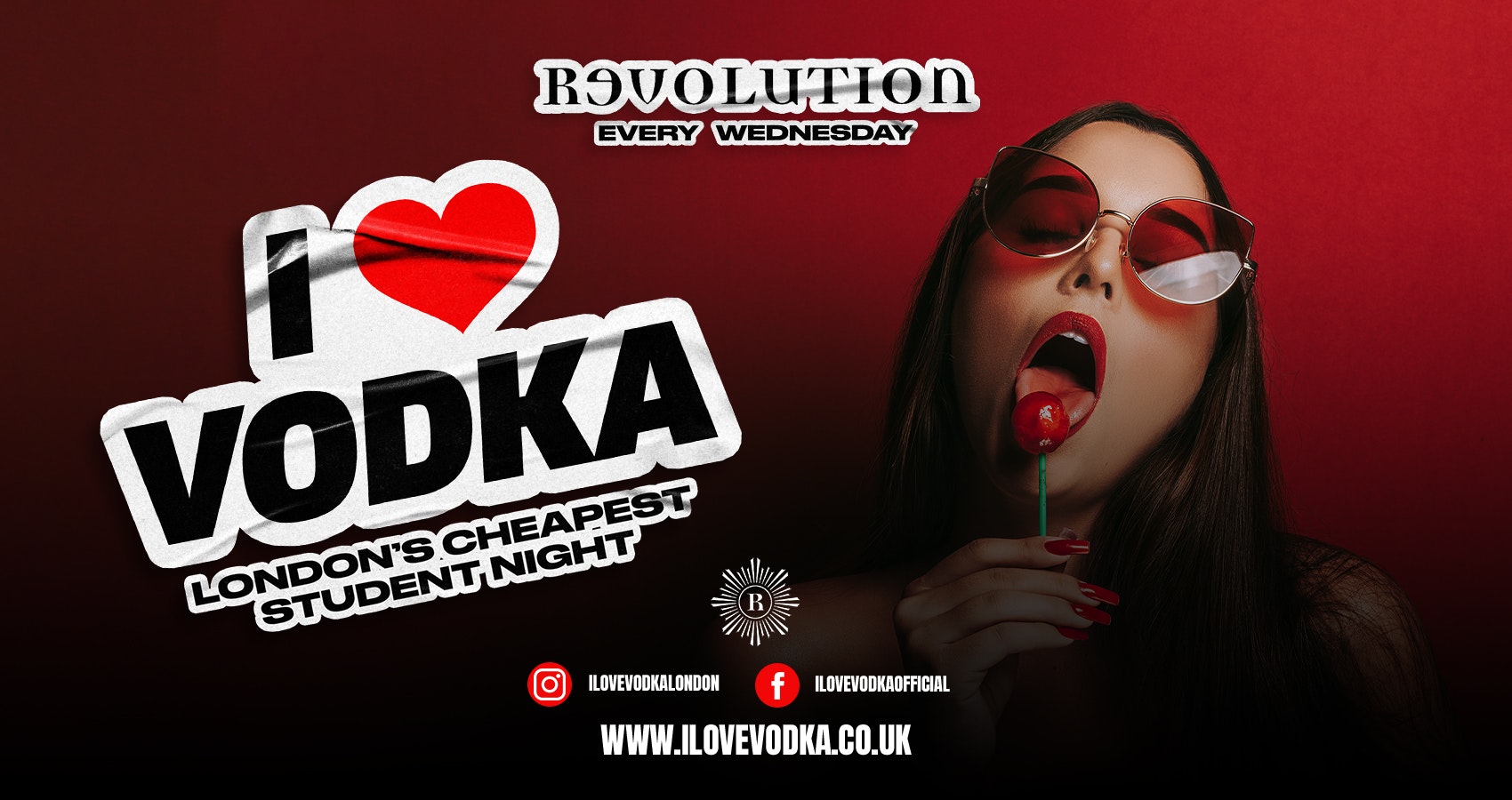 TONIGHT 10pm – I Love Vodka ❤️ The Freshers Launch @ Vodka Revs’ London