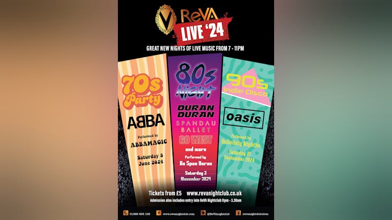 ReVA LIVE'24  - 90's Indie Disco hosted by OASIS (Tribute)