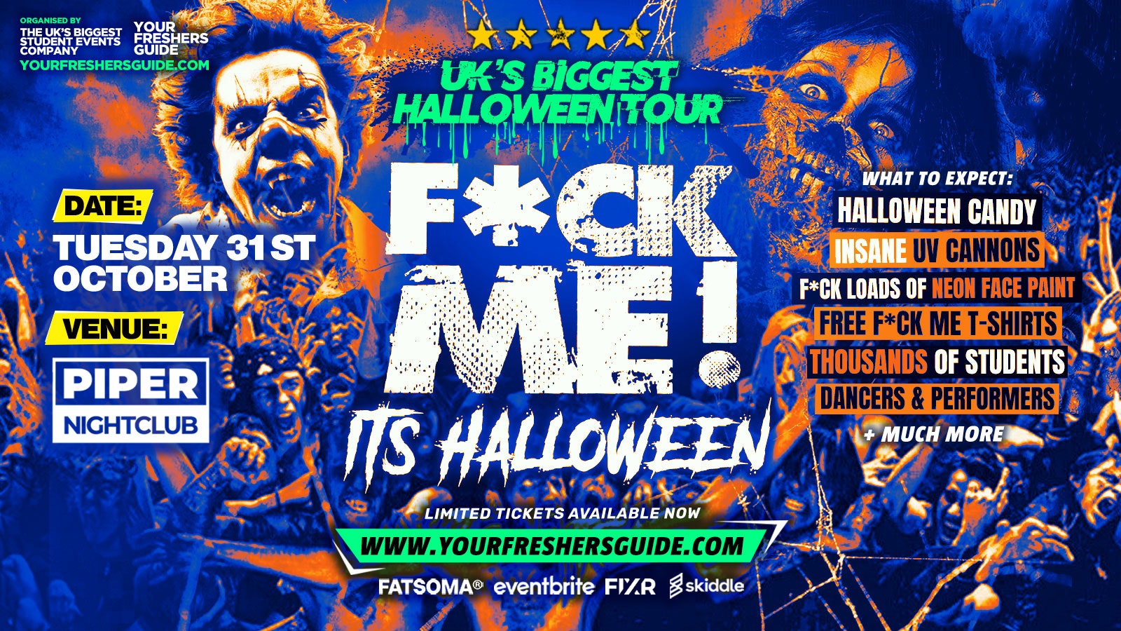F*CK ME It’s Halloween | Hull Freshers 2023 – FINAL 50 TICKETS!⚠️