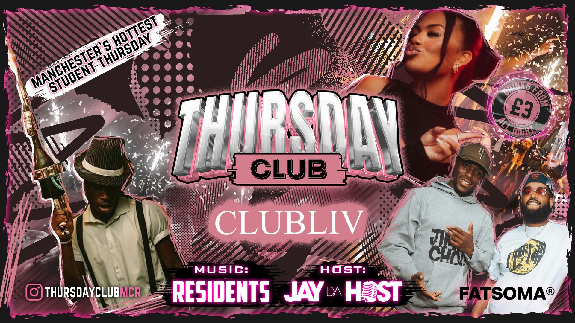 THURSDAY CLUB @ CLUB LIV ⭐️ MCR’s Ultimate Student Thursday 6 Years Running 🔥 DRINK OFFERS ALL NIGHT !! FREE TICKETS*
