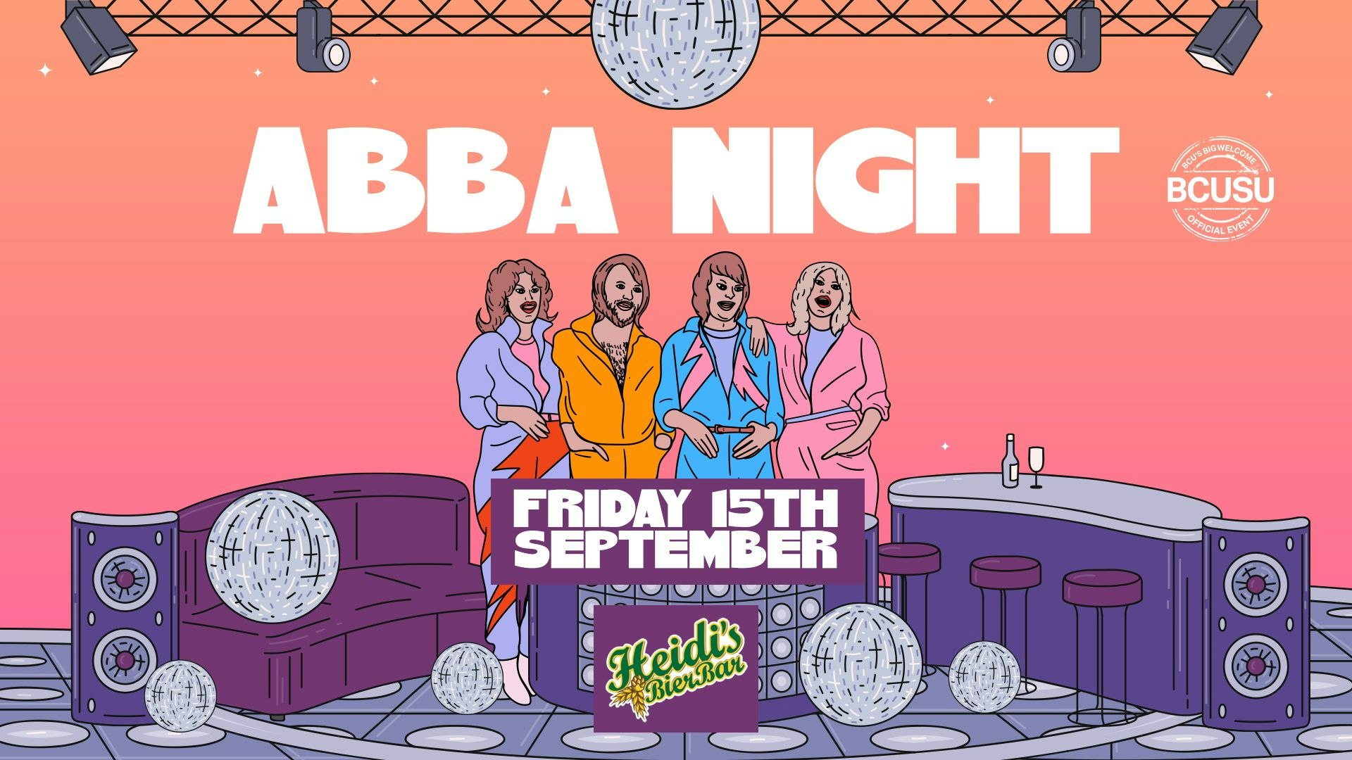 Freshers Abba Night – Friday 15th September – Heidis [FINAL TICKETS!]