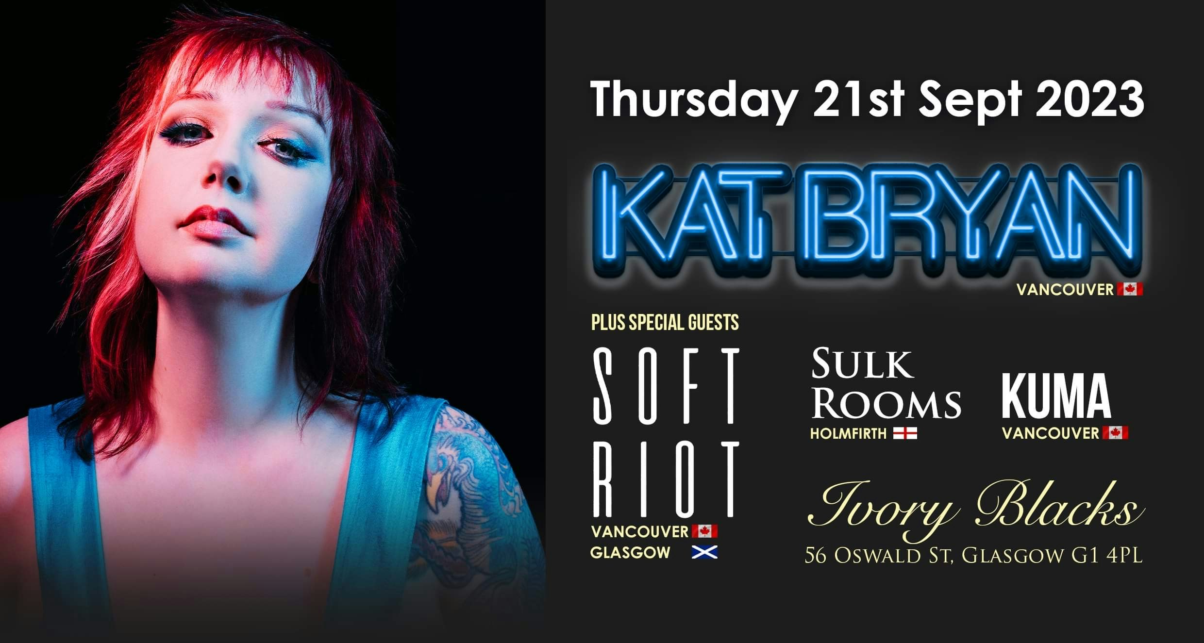 KAT BRYAN + SOFT RIOT + SULK ROOMS & KUMA