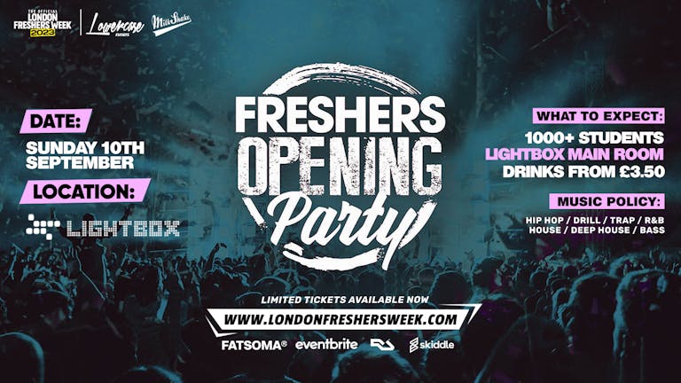 The Official Freshers Opening Party 2023 ⚡London Freshers Week 2023 [WARM UP]